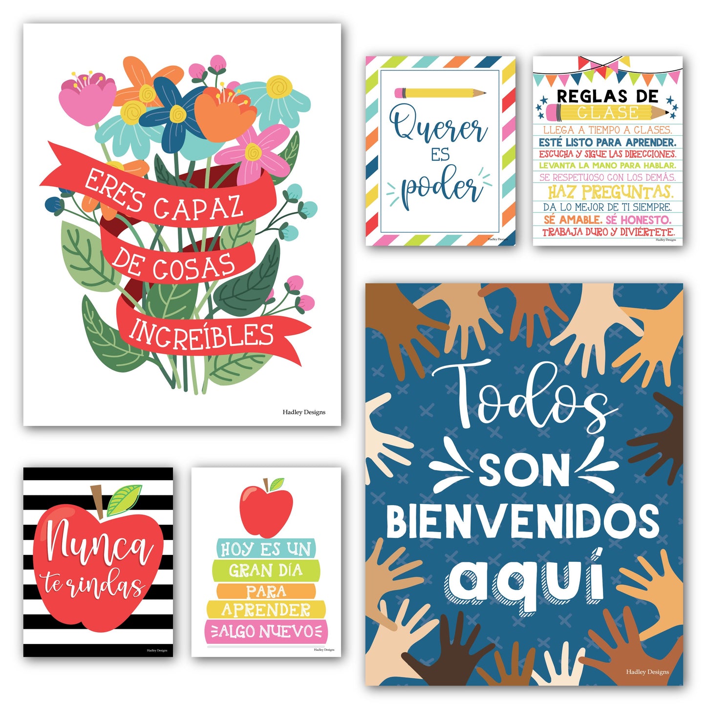 Spanish Motivational Posters | Set of 6 | Spanish Classroom Supplies