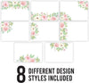 Floral Name Tag Stickers | Set of 56 | Classroom Supplies