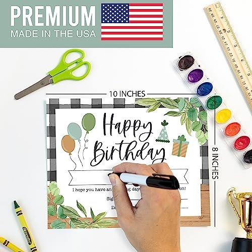 Farmhouse Birthday Certificates | Set of 25 | Birthday Gifts