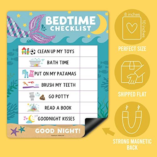 Mermaid Day & Night Routine Charts | Daily Schedule | Educational Charts