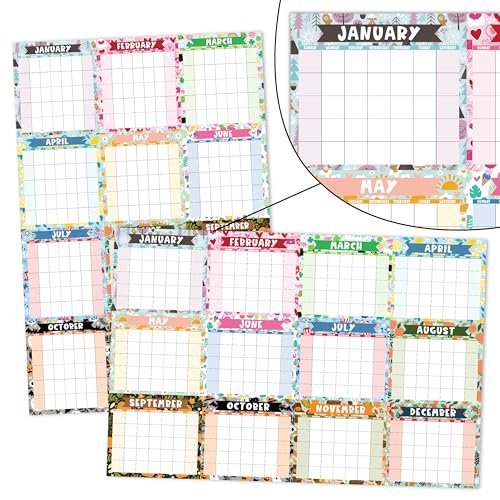 Doodle Undated Yearly 12-Month Calendar | Dry Erase | Calendars & Planners