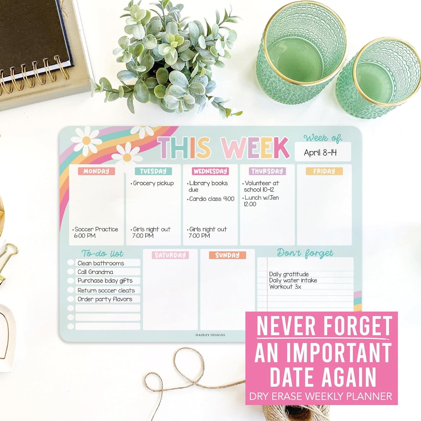 Retro 2 Fridge Weekly Calendar | Magnetic & Dry Erase | Calendars & Planners