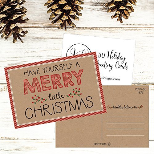 Christmas Holiday Postcards | Set of 50 | Greeting Cards