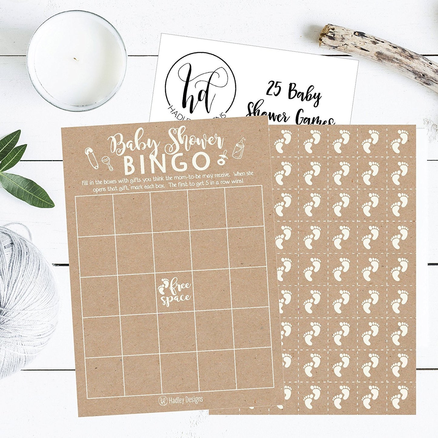 Bingo | Set of 25 | Baby Shower Games
