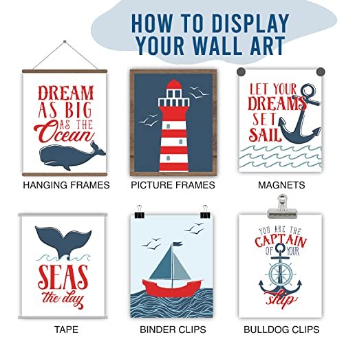 Nautical Children's Wall Art | Set of 6 | Home Decor