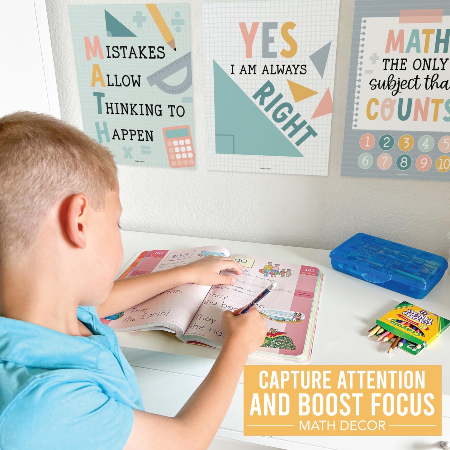 6 Boho Math Posters For Elementary School - Middle School Math Posters For Middle School, Math Posters For High School, Math Classroom Must Haves, Math Classroom Decor, Math Bulletin Board Sets