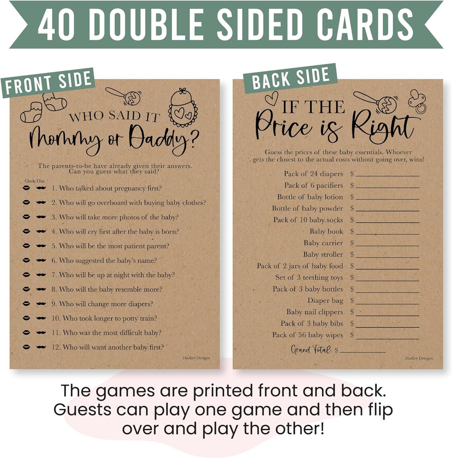 40 Rustic Baby Shower Games Gender Neutral - Baby Girl Baby Shower Bingo Game Girl, Guess Who Mommy Or Daddy Baby Shower Game, Price Is Right Baby Shower Game, Hilarious Baby Shower Games Dad Jokes