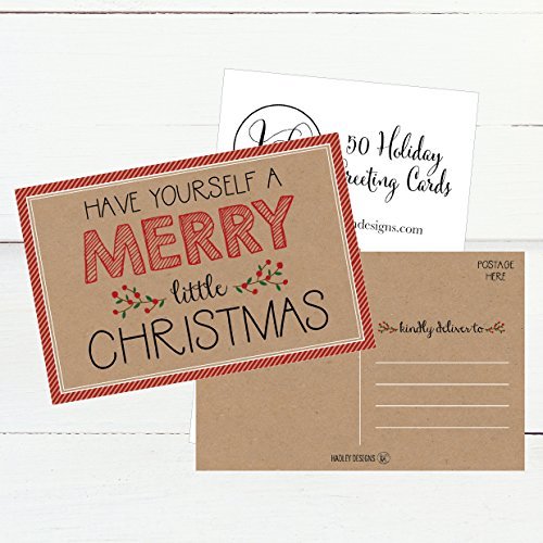 Christmas Holiday Postcards | Set of 50 | Greeting Cards