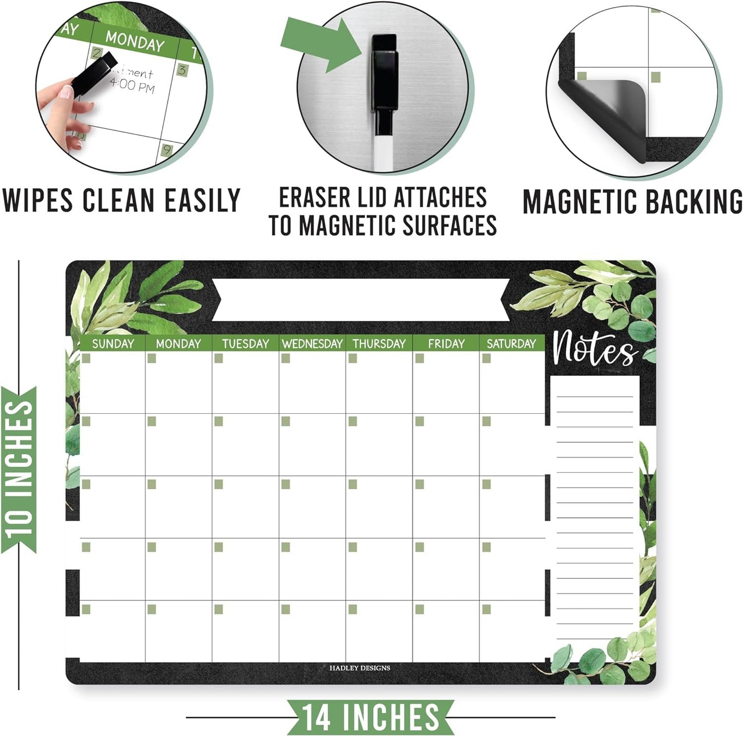 Farmhouse Small Magnetic Calendar For Refrigerator Dry Erase - Fridge Calendar Dry Erase Magnetic Whiteboard For Fridge, Refrigerator Calendar Magnetic Dry Erase Calendar, Magnet Calendar For Fridge