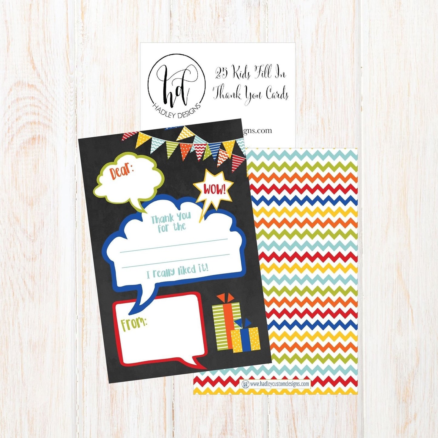 Kids Party Thank You Postcards | Set of 25 | Greeting Cards