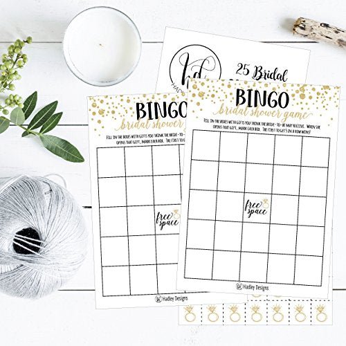 Bridal Shower Bingo | Set of 25 | Wedding Supplies
