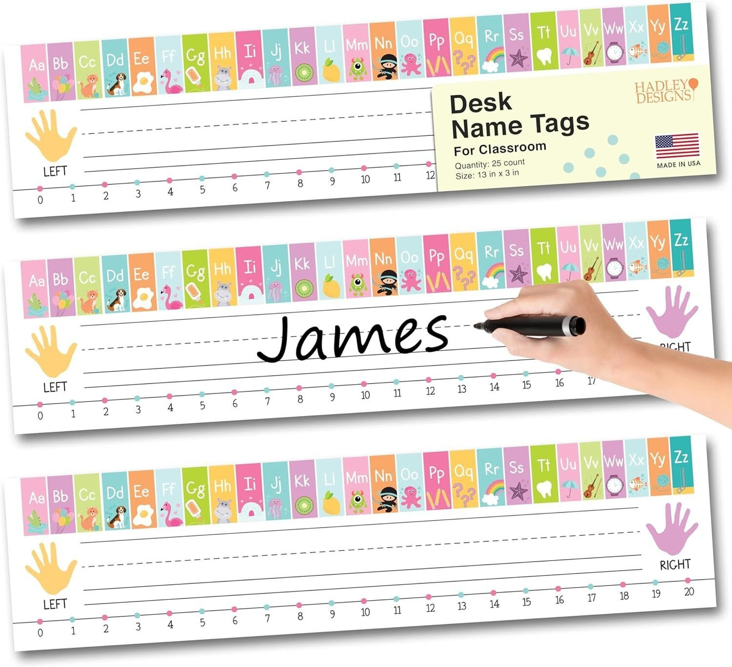 Alphabet Classroom Name Plates | Set of 25 | Classroom Supplies