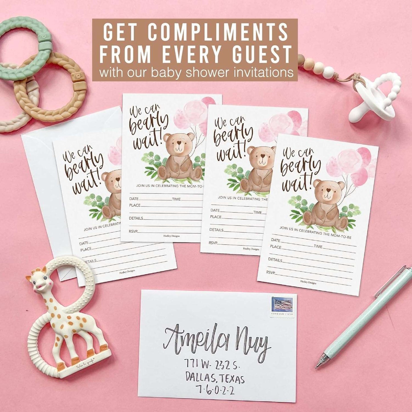 15 Bear Baby Shower Invitations For Girl - Baby Girl Baby Shower Invites For Girl Baby Shower Invitations, Baby Girl Shower Invitations, Invitations For Baby Shower Girl, Baby Invitations