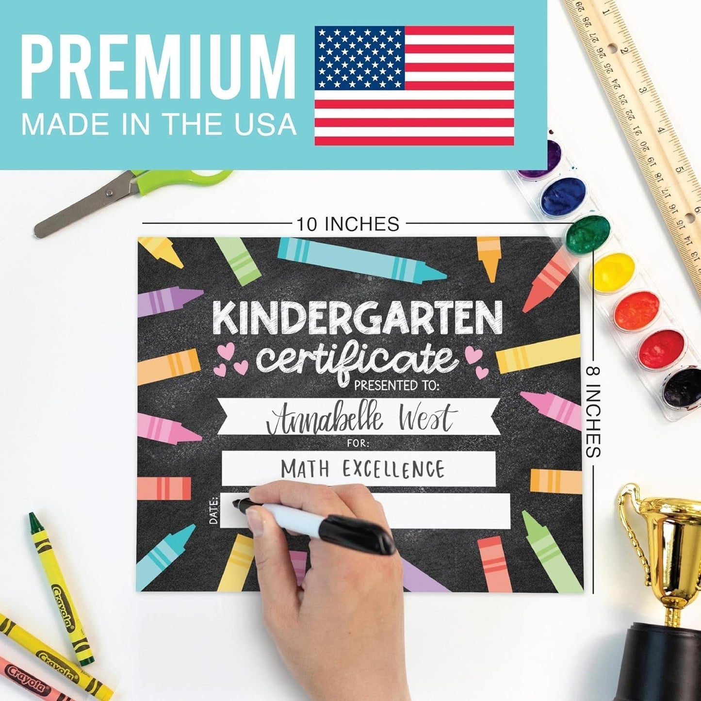 Colorful Kindergarten Certificate of Achievement | Set of 25 | Awards