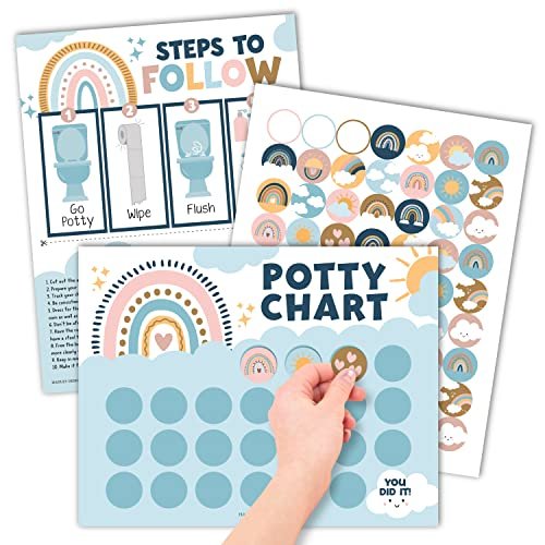 Boho Rainbow Potty Training Chart | Sticker Charts | Early Education