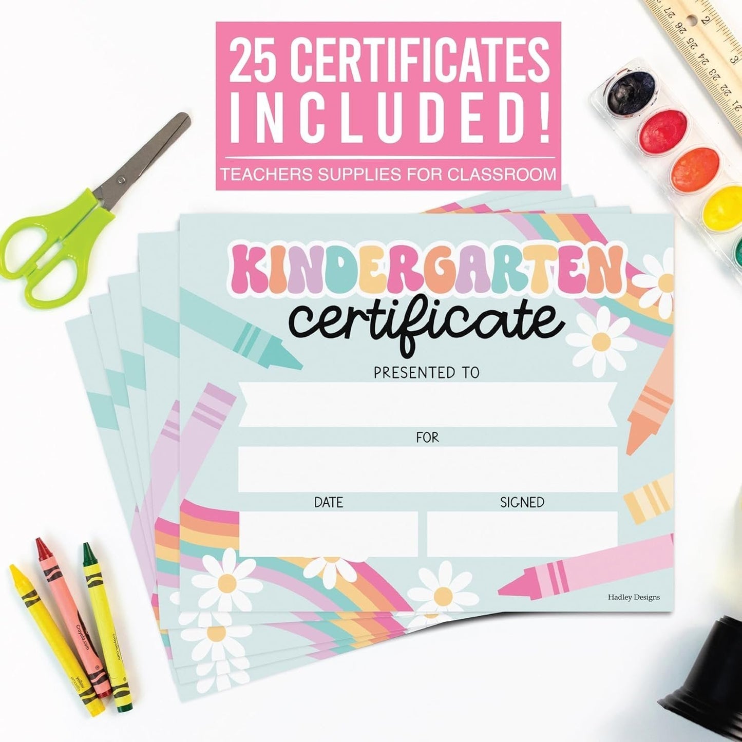 Retro Kindergarten Certificate of Achievement | Set of 25 | Awards