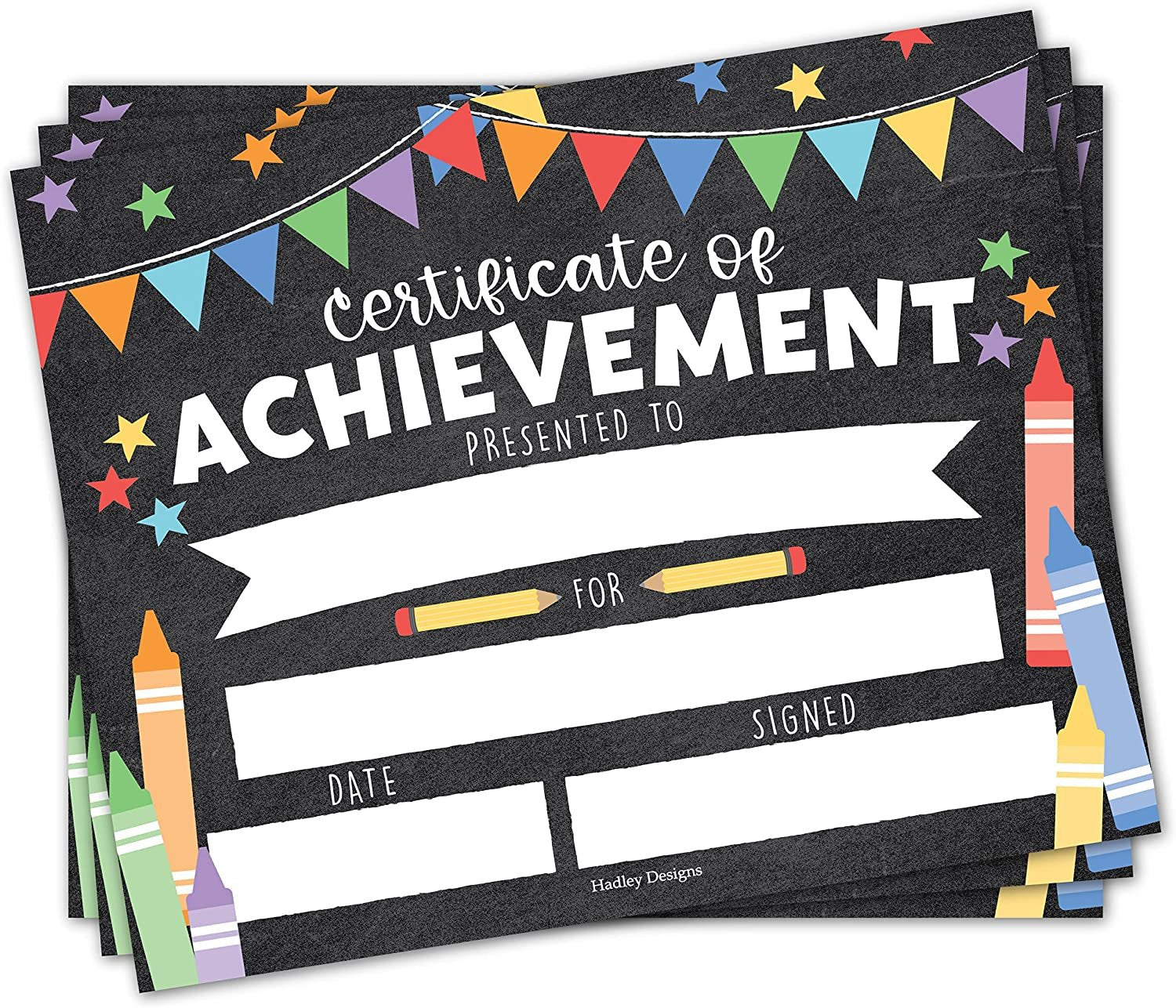 Kids Certificate of Achievement | Set of 25 | Trophies & Awards