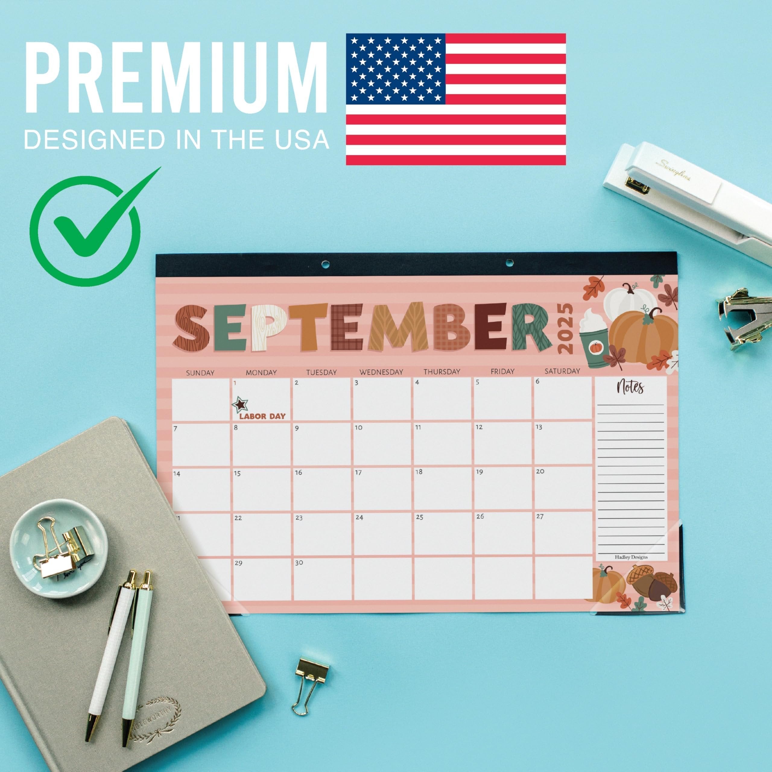 Doodle Typography Large Desk Calendar | 18-Month | 2025-2026 | Calendars & Planners - SAMPLE