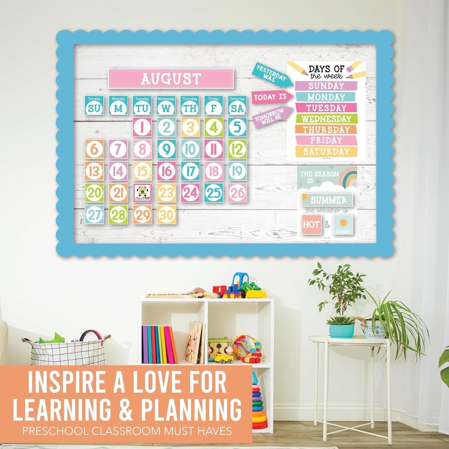 Colorful Pastel Classroom Calendar | Bulletin Board | Classroom Supplies