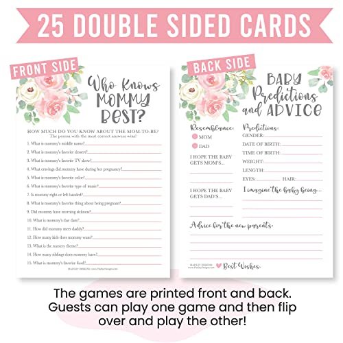 Who Knows Mommy Best, Baby Prediction & Advice Games | Set of 25 | Baby Shower Games
