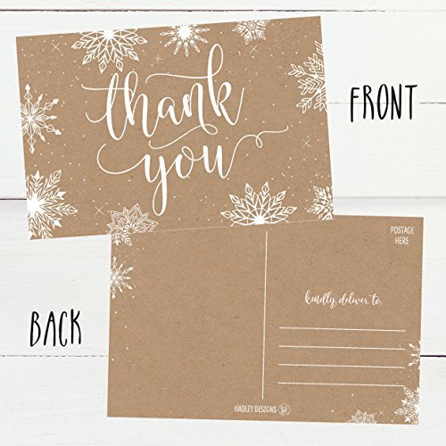 Winter Thank You Postcards