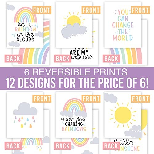 Rainbow Children's Wall Art | Set of 6 | Nursery Decor