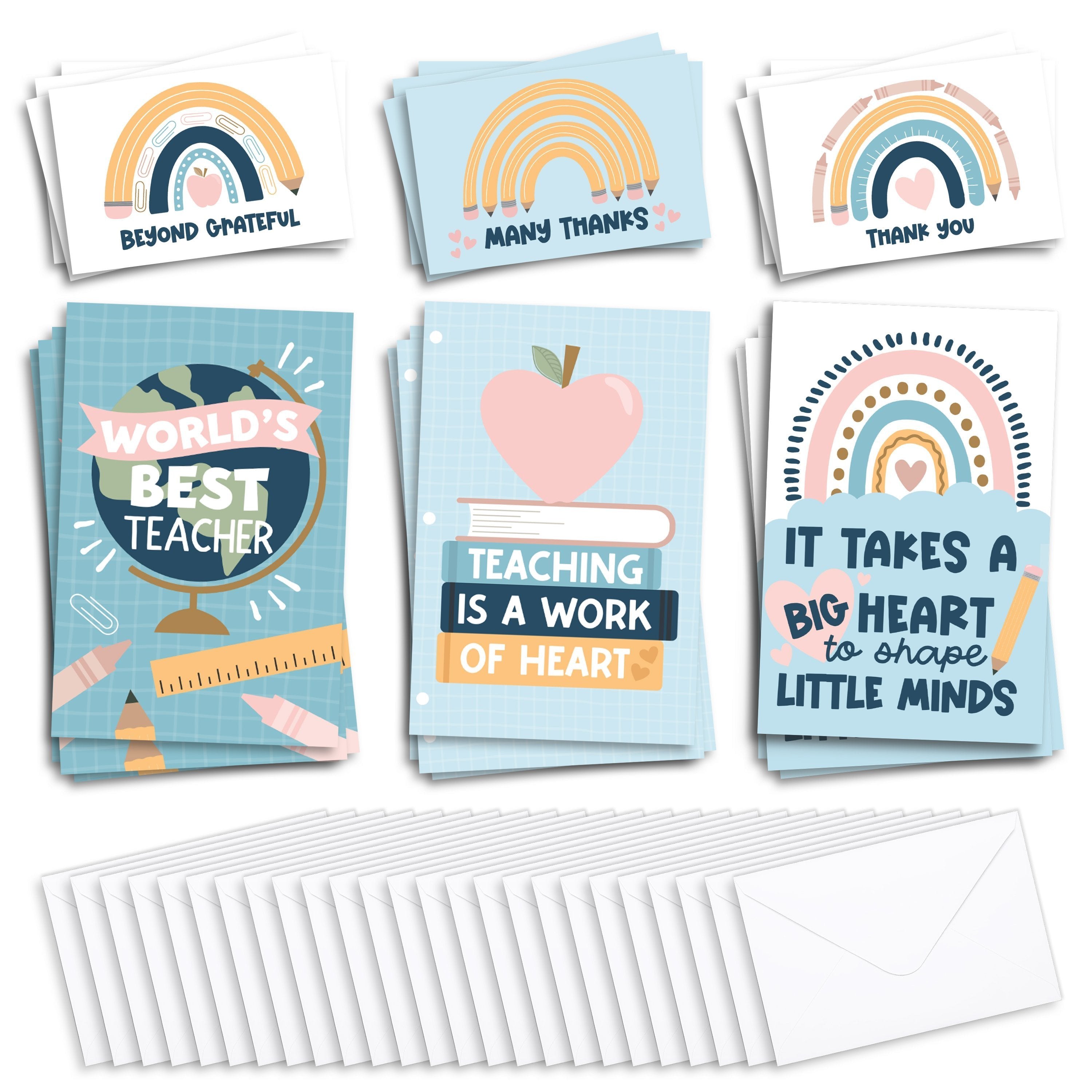 Teacher Thank You Cards | Set of 24 | 4" x 6"