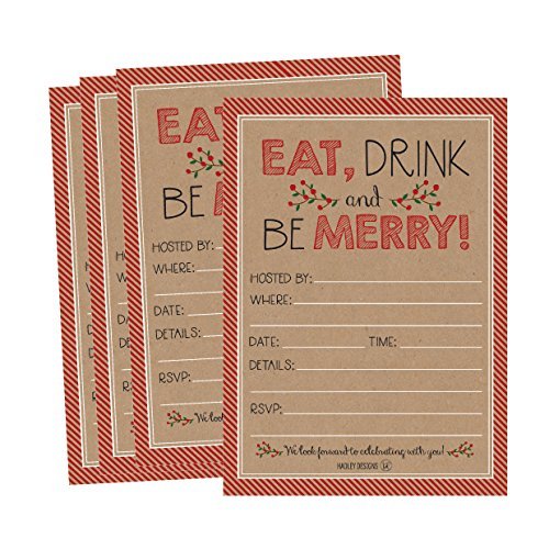 Winter Party Invitations | Set of 25 | Cards & Party