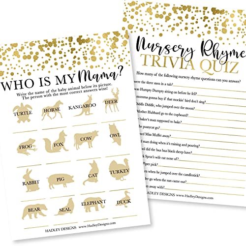 Nursery Rhyme & Baby Animal Matching | Set of 25 | Baby Shower Games