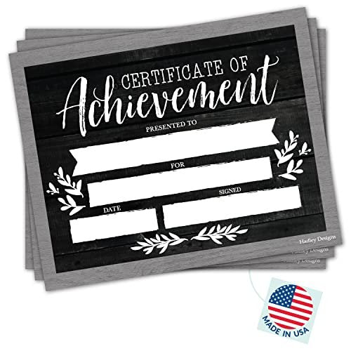 Farmhouse Light Wood Certificate of Achievement | Set of 25 | Awards