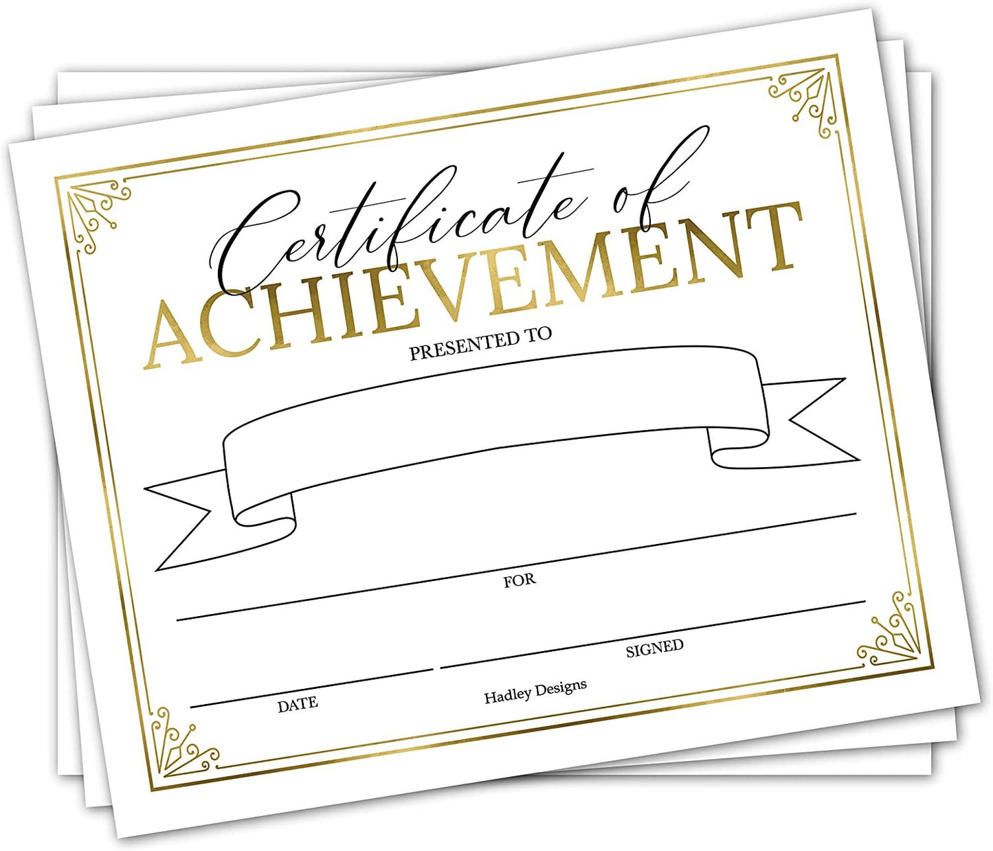 Elegant Gold Certificate of Achievement