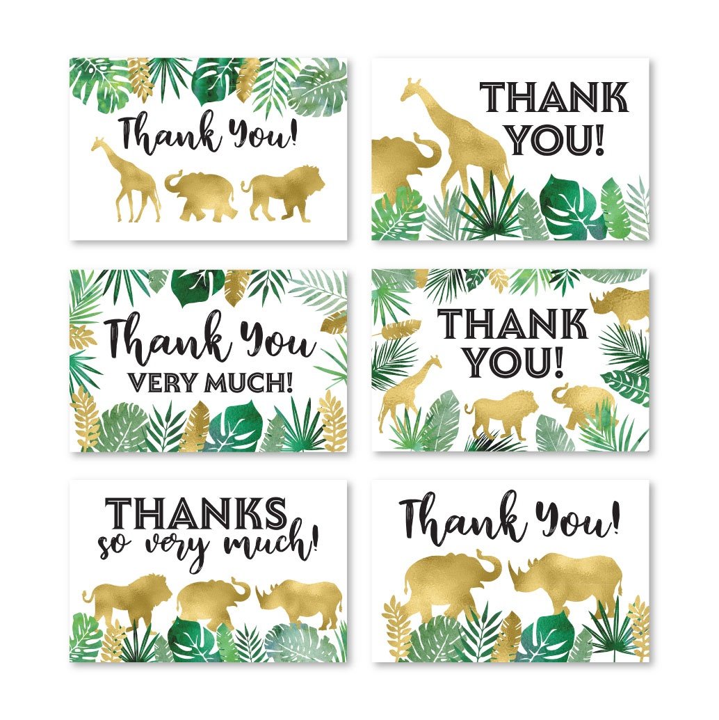 Folded Thank You Cards | Set of 24 | Kid's Party