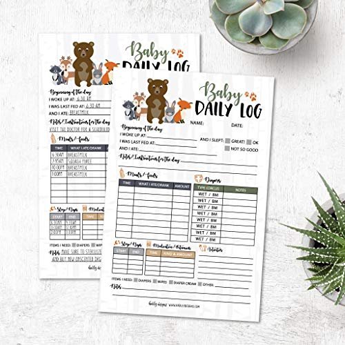 Nanny Baby Log | 50 Sheets | Baby Supplies