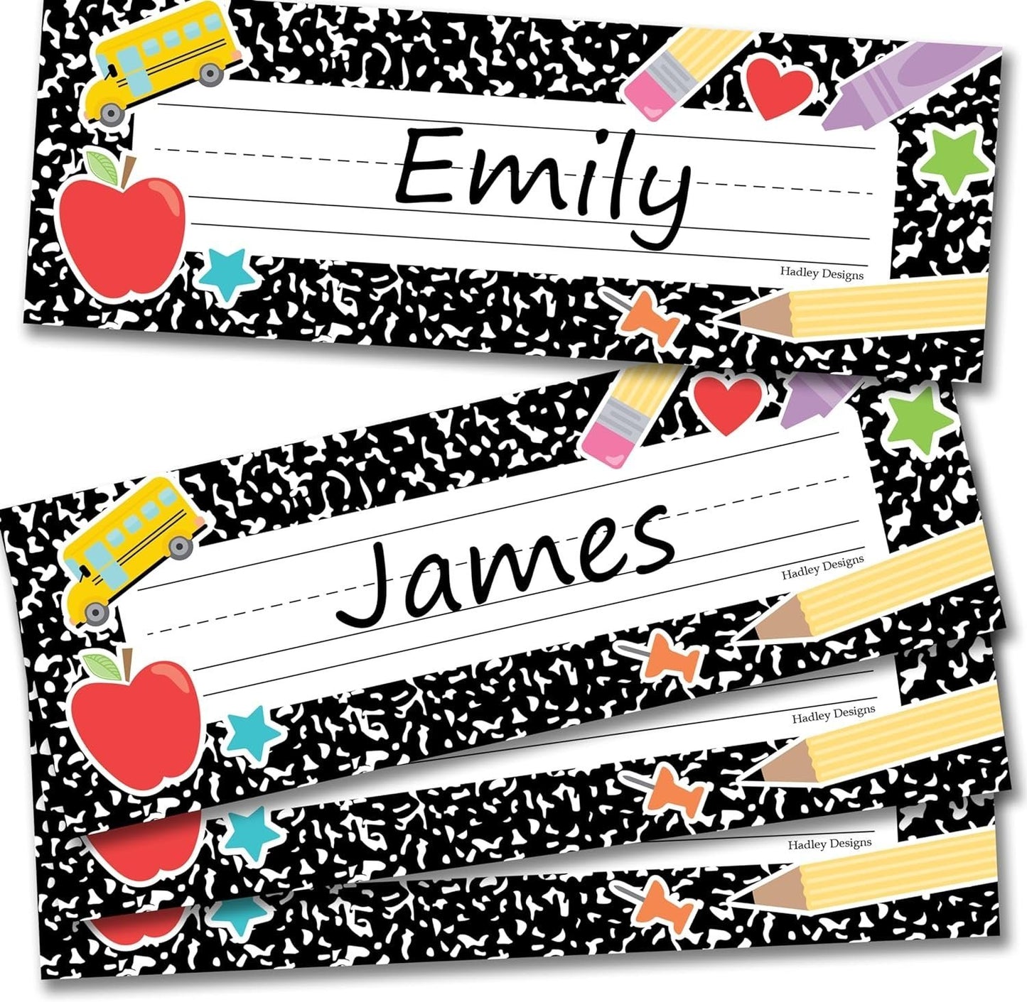 Composition Notebook Classsroom Labels | Set of 25 | Classroom Supplies