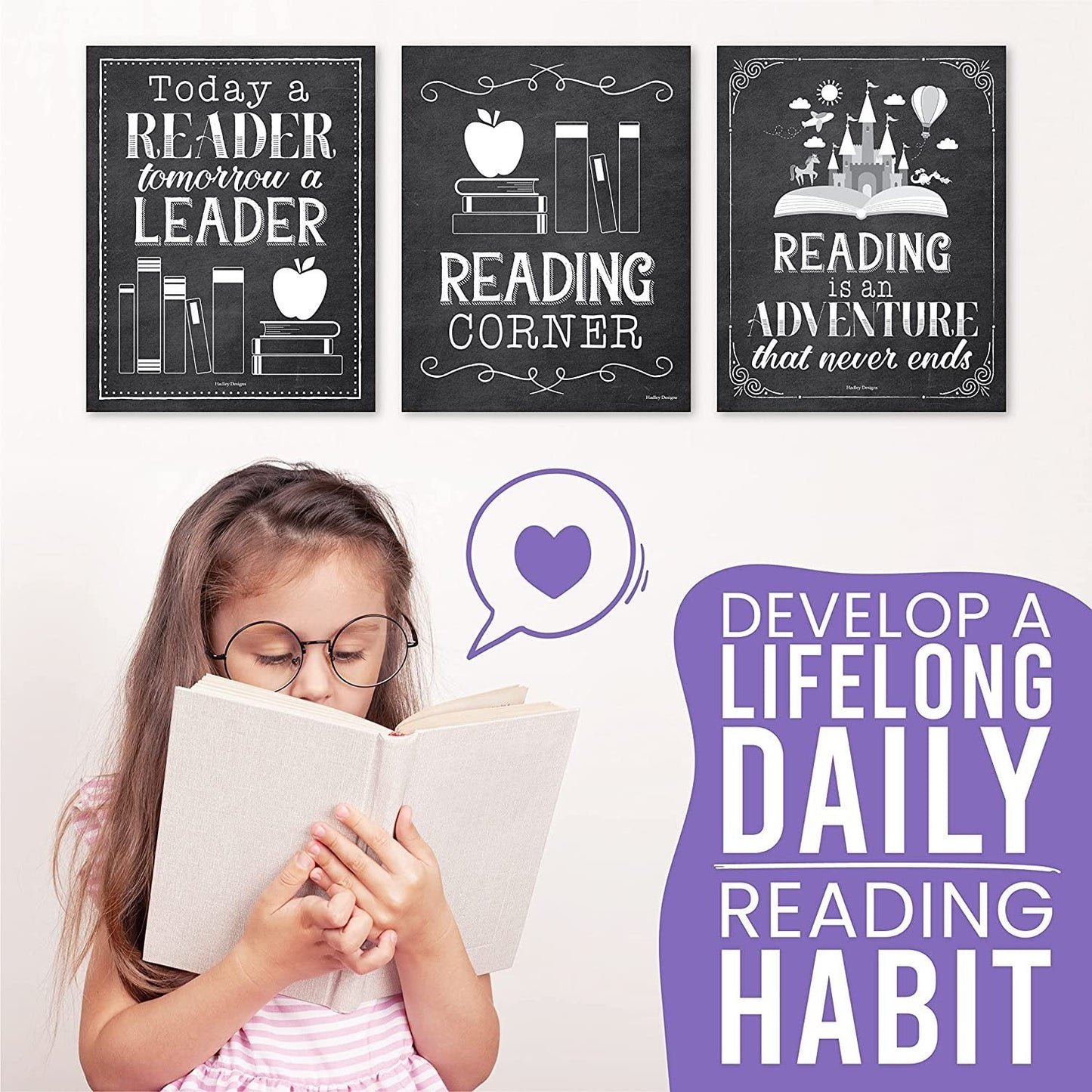 Reading Motivational Posters | Set of 6 | Motivational Posters