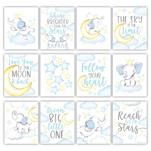 Elephant 4 Children's Wall Art | Set of 6 | Nursery Decor