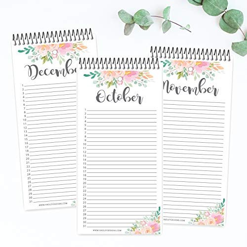 Watercolor Floral Perpetual Calendar | 12 Months | Home & Organization