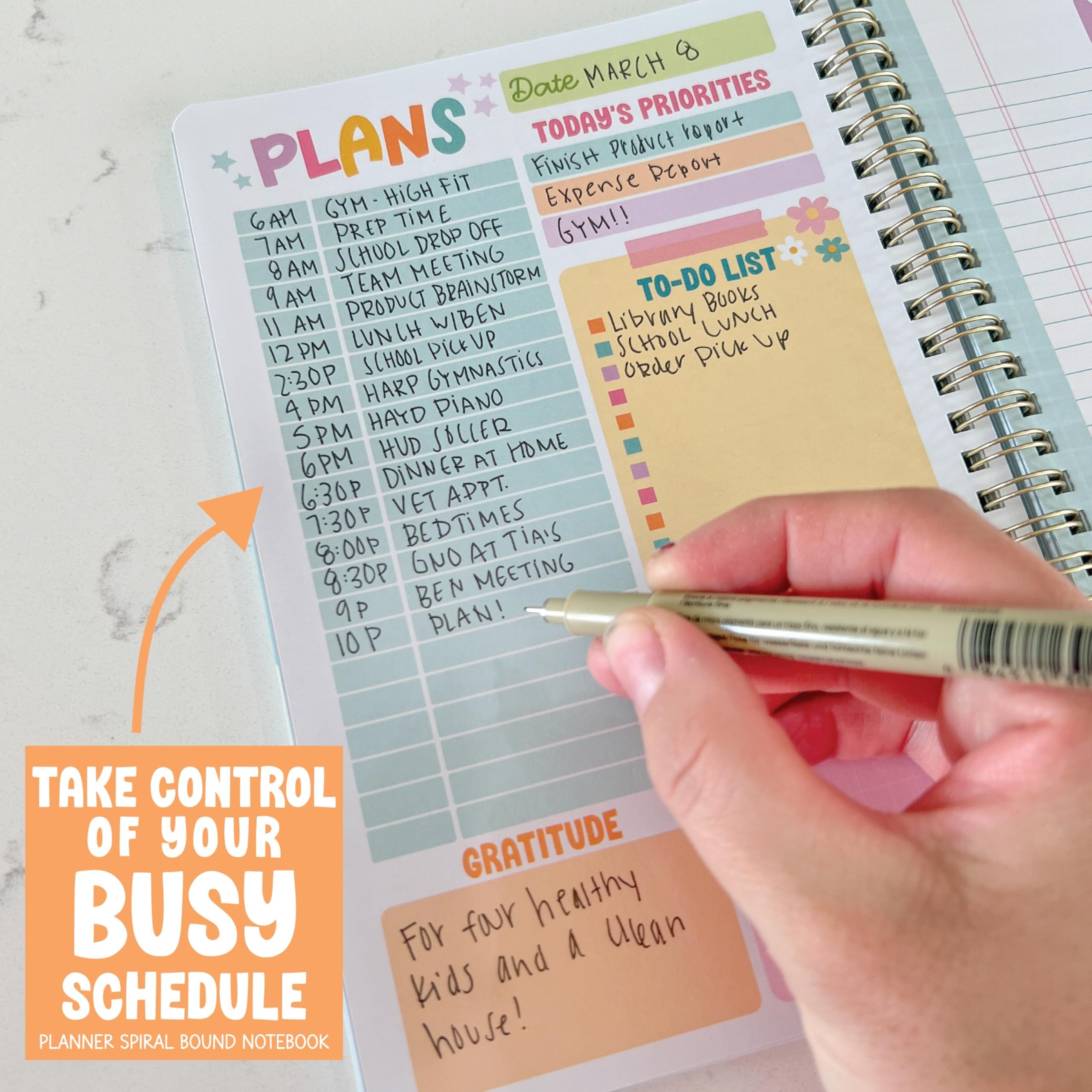 Daily Planner | Undated | Calendars & Planners - SAMPLE