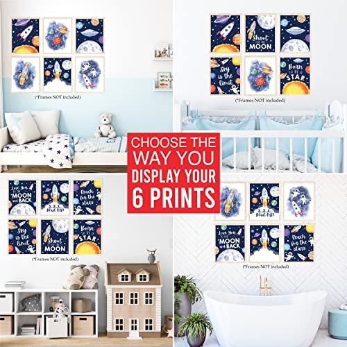 Space Children's Wall Art | Set of 6 | Home Decor