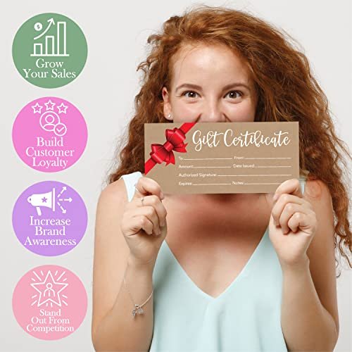 Blank Gift Certificates | Set of 25 | Gifts & Business
