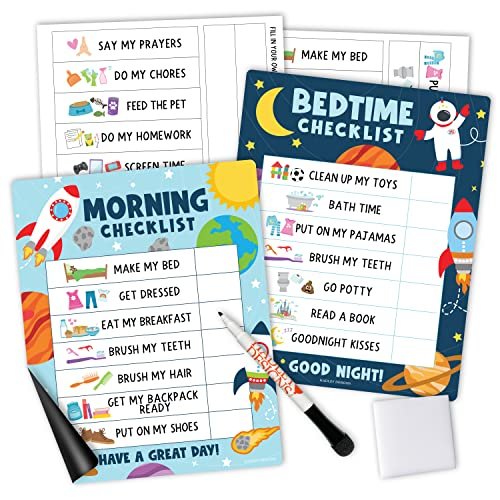 Space Day & Night Routine Charts | Daily Schedule | Educational Charts