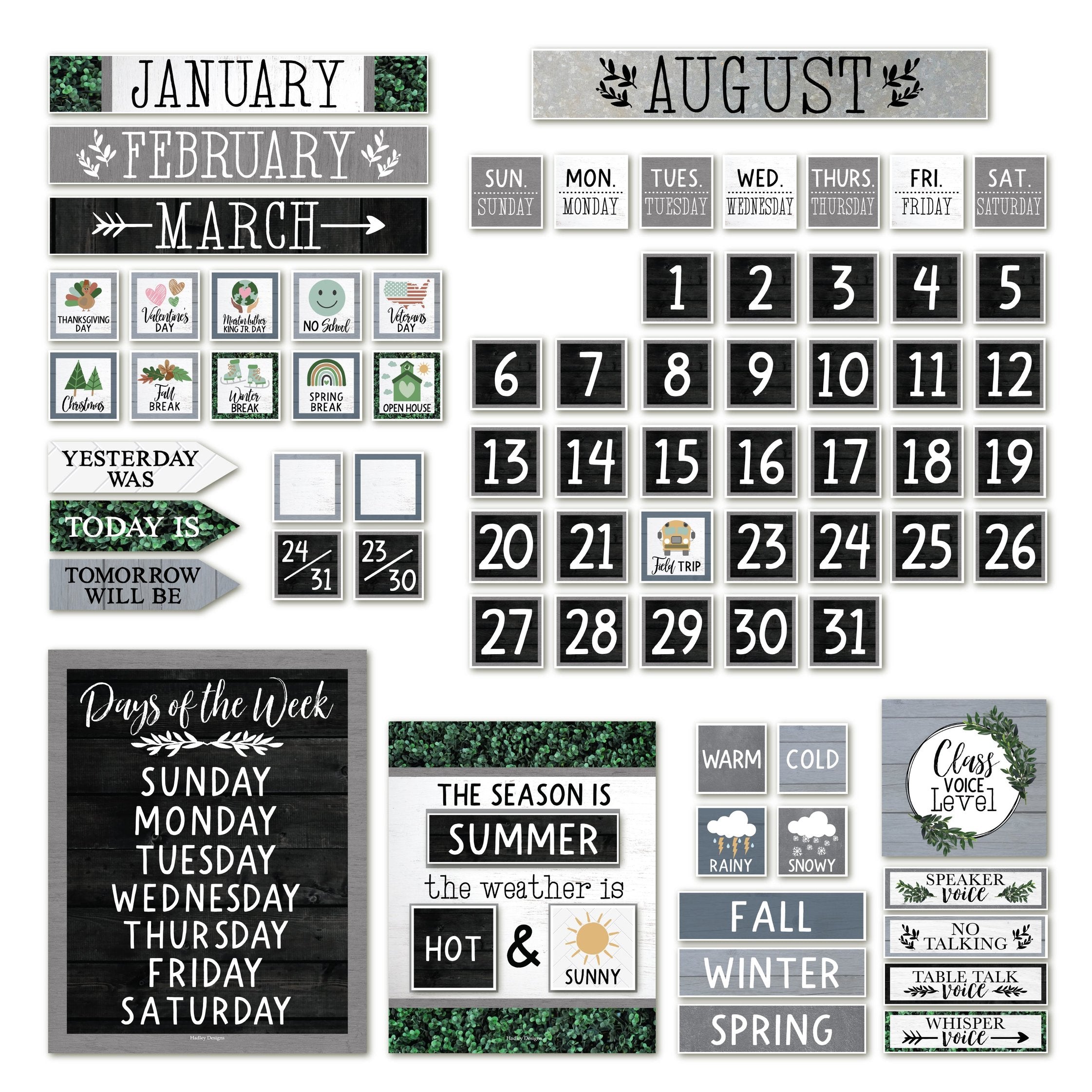 Classroom Calendar | Bulletin Board | Classroom Supplies