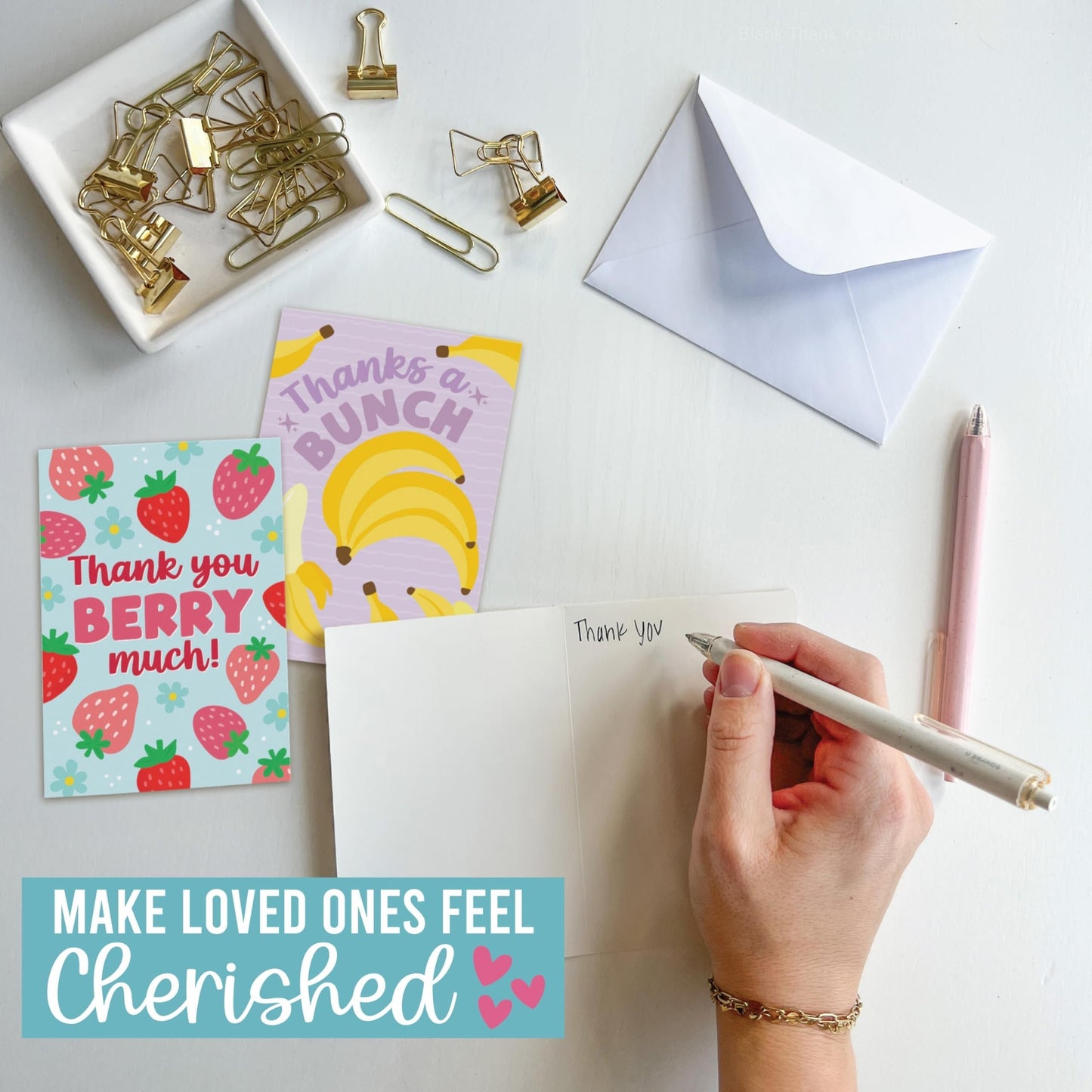 Thank You Cards | Set of 54 | Envelopes Included