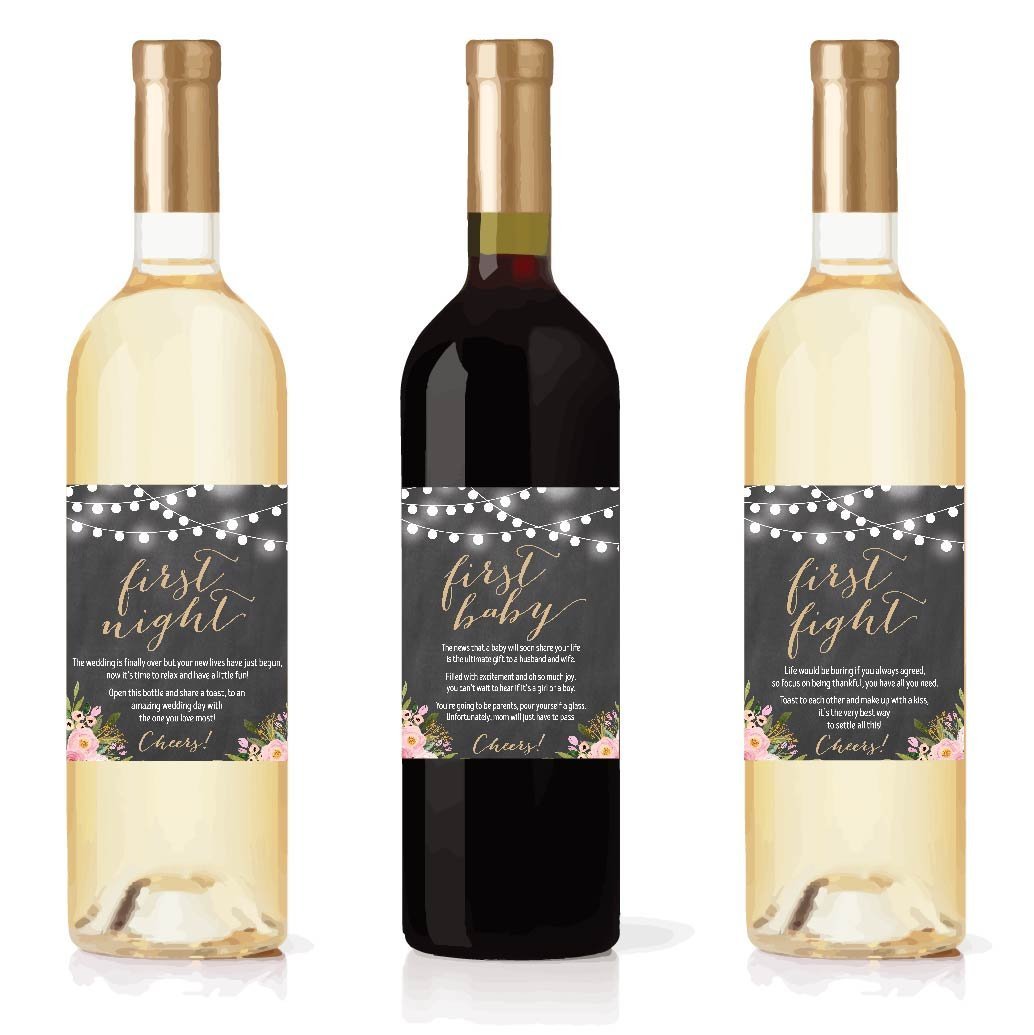 Wedding Milestones Labels | Set of 6 | Party Supplies