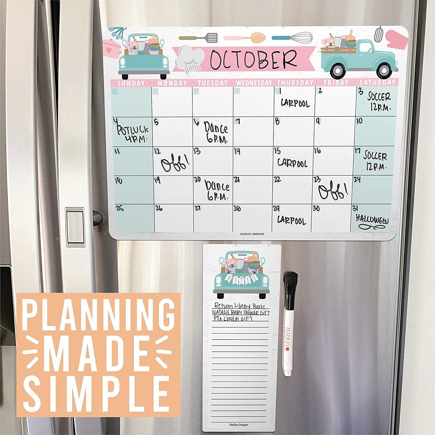 Truck Magnetic Calendar | Dry-Erase | Calendars & Planners