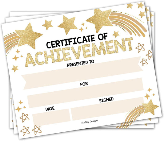 Gold Star Certificate of Achievement