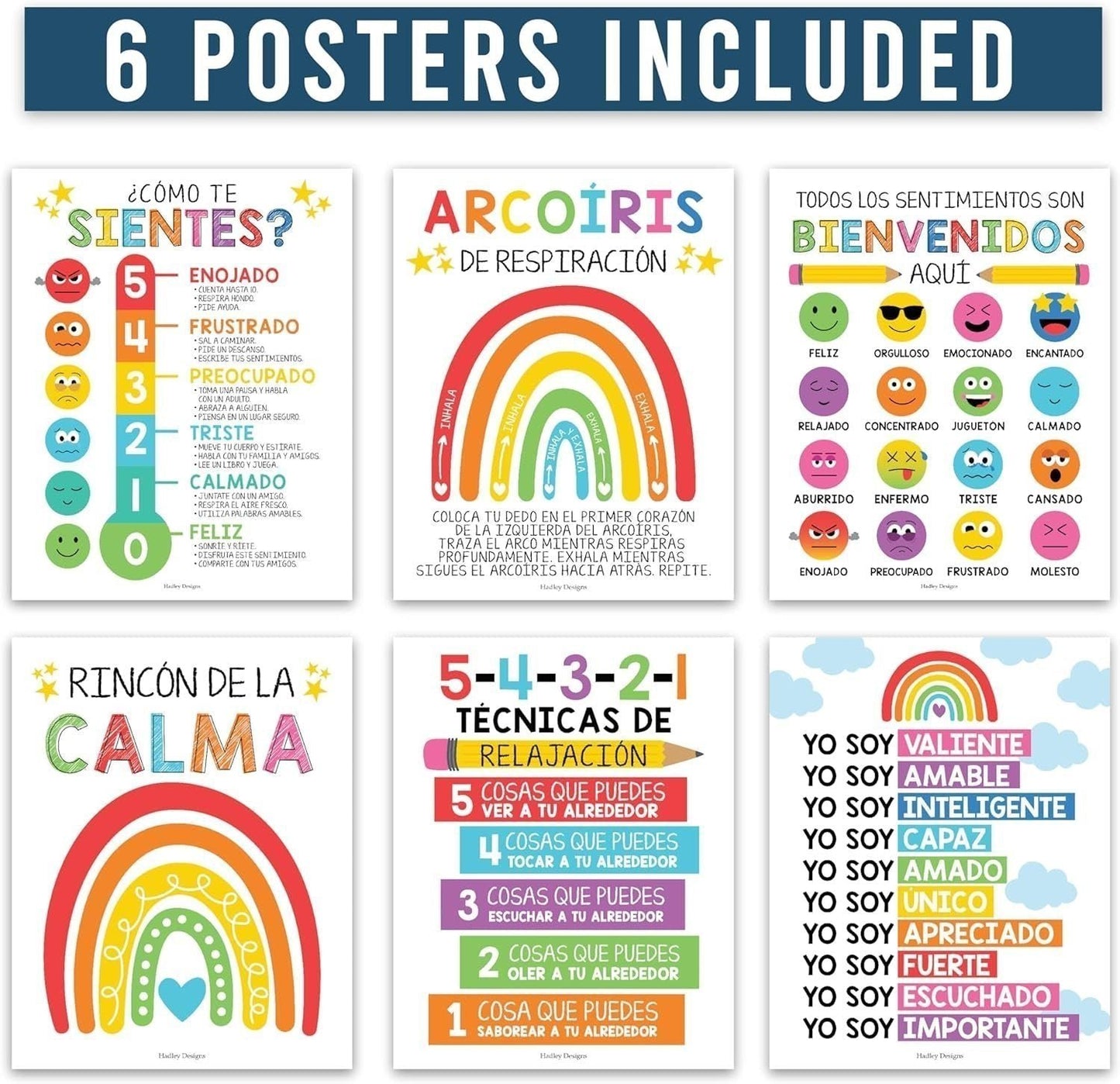 Spanish Calming Corner Posters | Set of 6 | Spanish Educational Posters