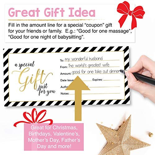 Blank Gift Certificates | Set of 25 | Business & Office Supplies