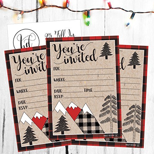 Winter Party Invitations | Set of 25 | Cards & Party