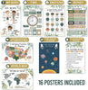 Greenery Educational Posters | Set of 16 | Classroom Supplies